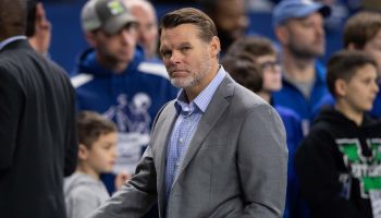 Chris Ballard looks on during a Colts game in 2018