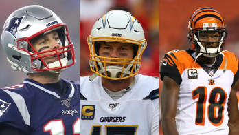 Patriots quarterback Tom Brady, Chargers quarterback Philip Rivers, and Bengals wide receiver AJ Green