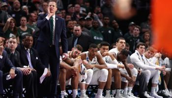 Michigan State assistant coach Dane Fife looks on during a game.