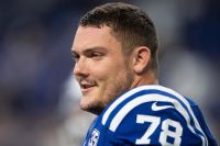 Colts center Ryan Kelly prepares to play a game during the 2018 season.