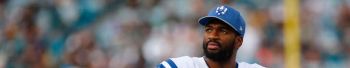 Colts quarterback Jacoby Brissett looks on from the sideline during a 2019 game in Jacksonville.