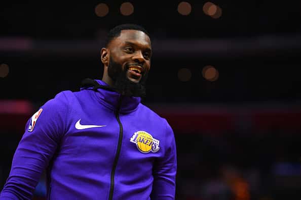 Los Angeles Lakers Forward Lance Stephenson (6) looks on during a NBA game between the Los Angeles Lakers and the Clippers