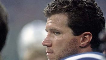 LB Barry Krauss of the Indianapolis Colts looks on during a preseason game against the Seattle Seahawks - August 10, 1985