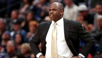 Pacers head coach Nate McMillan watches from the sideline during a 2017-18 game for Indiana.