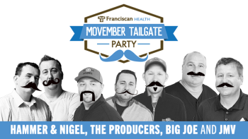 Movember tailgate party logo.