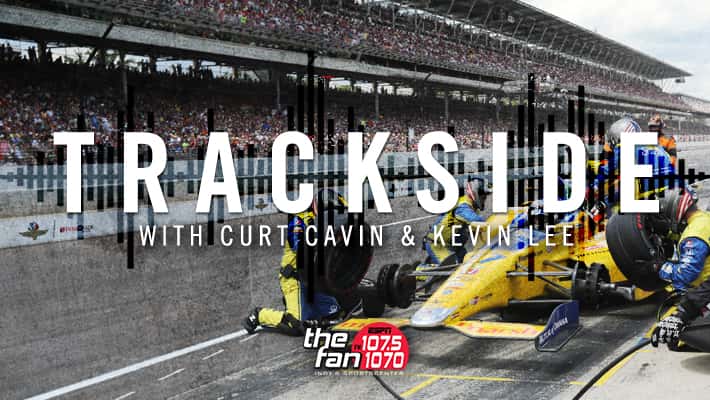 Trackside Cover Photo showing Marco Andretti pitting during the Indy 500