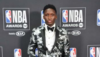 Pacers guard Victor Oladipo after winning the Most Improved Player Award.