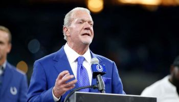 Jim Irsay speaking at Colts Ring of Honor ceremony