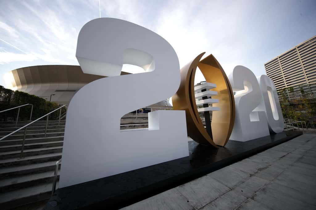 A general view of the Mercedes-Benz Superdome as New Orleans prepares for the College Football Playoff National Championship on January 11, 2020 in New Orleans, Louisiana