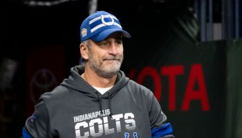 Colts head coach Frank Reich walks out of the tunnel in 2019.