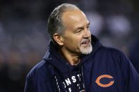 Bears head coach Chuck Pagano looks on in a game.