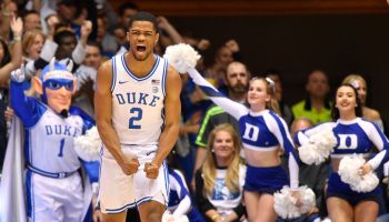 New Pacers G-Cassius Stanley reacts after a bucket at Duke.