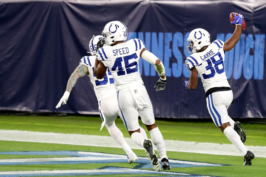 Colts block a punt in Week 10.
