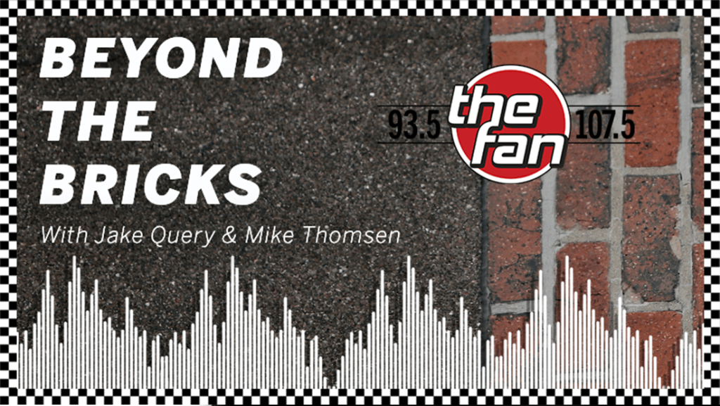 A graphic for Beyond The Bricks on the pavement from the IMS