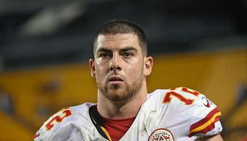 Chiefs OT-Eric Fisher walks on the field during a game.