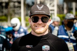 Conor Daly with sunglasses on