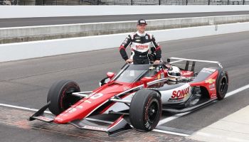 INDIANAPOLIS, IN - MAY 22: NTT Indy Car series driver Ed Carpenter (20) poses for a photo after qualifying for the 105th running of the Indianapolis 500 on May 22, 2021 at the Indianapolis Motor Speedway in Indianapolis, Indiana. (Photo by Brian Spurlock/Icon Sportswire via Getty Images)