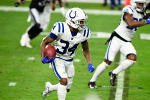 Colts CB-Isaiah Rodgers returns the ball.