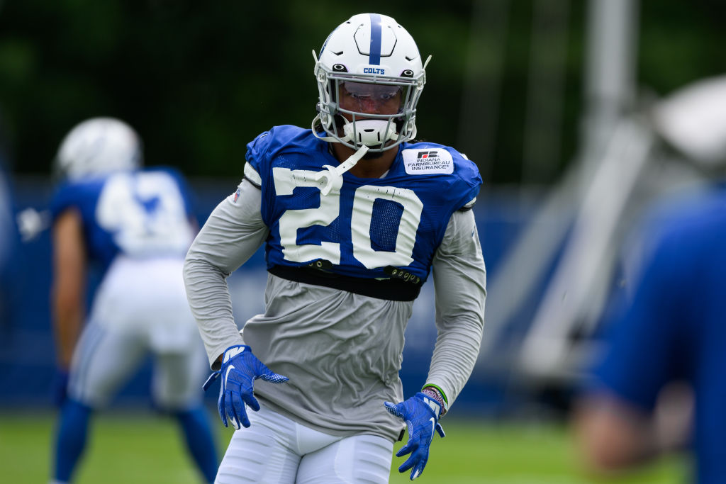 Colts S-Nick Cross practices at Grand Park.