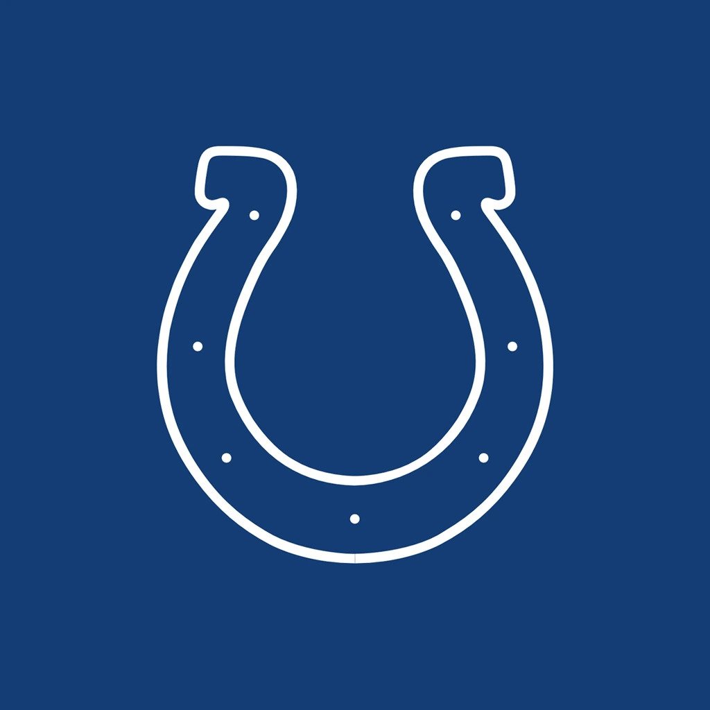 Indianapolis Colts logo on a blue background