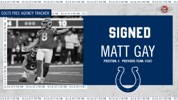 Matt Gay Signs with Colts in Free Agency from Rams