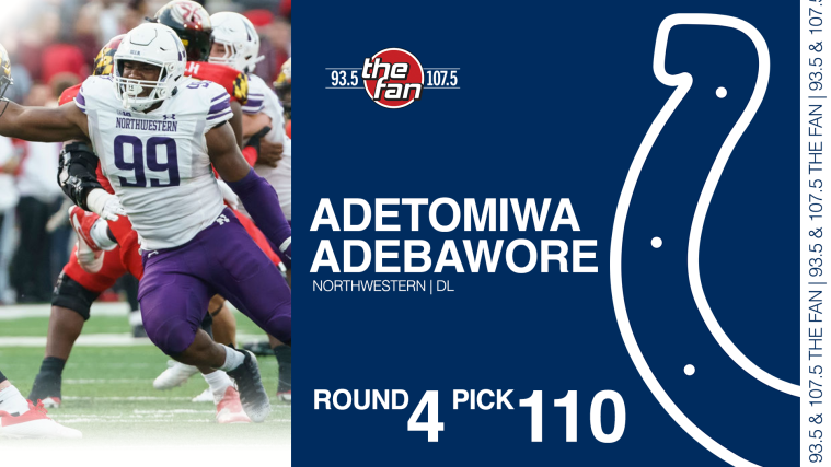 Adetomiwa Adebawore, Round 4 - Pick 110