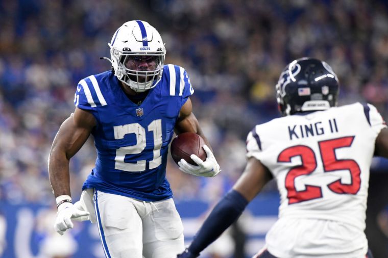 Running Backs: Kenyan Drake, Jake Funk, Evan Hull*, Deon Jackson, Zack Moss, Zavier Scott*, Jonathan Taylor