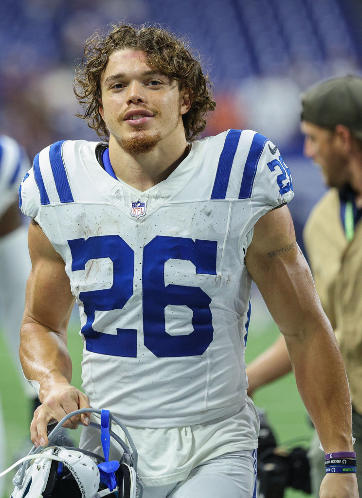 Running Backs (6): Jake Funk, Evan Hull*, Jason Huntley, Deon Jackson, Zack Moss, Jonathan Taylor