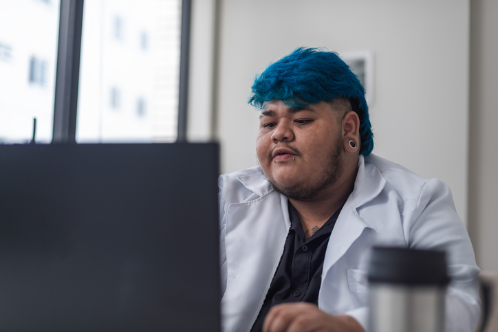 Portrait of a transgender male healthcare professional