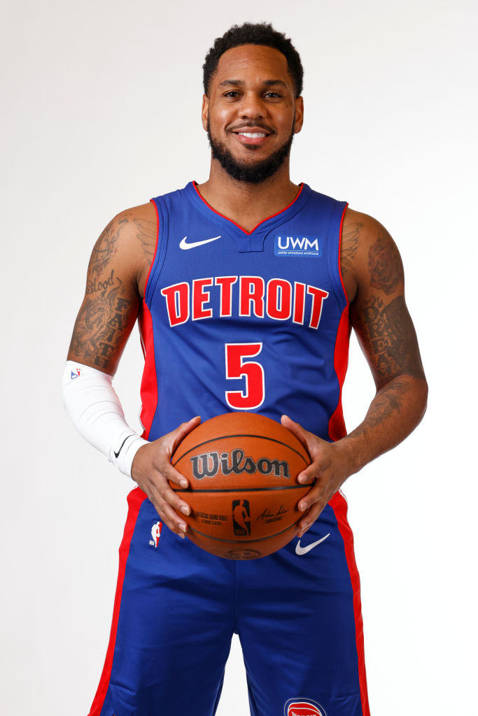 Monte Morris #5 of the Detroit Pistons