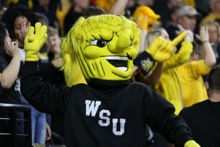 The Wichita State Shockers mascot WuShock