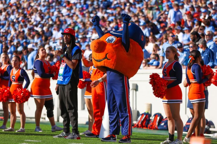 The Syracuse Orange mascot "Otto"