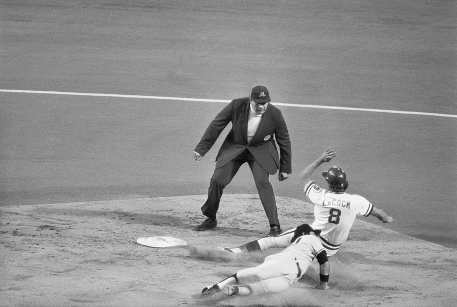 Pete Lacock Sliding To 2Nd.