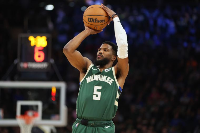 Malik Beasley #5 of the Milwaukee Bucks
