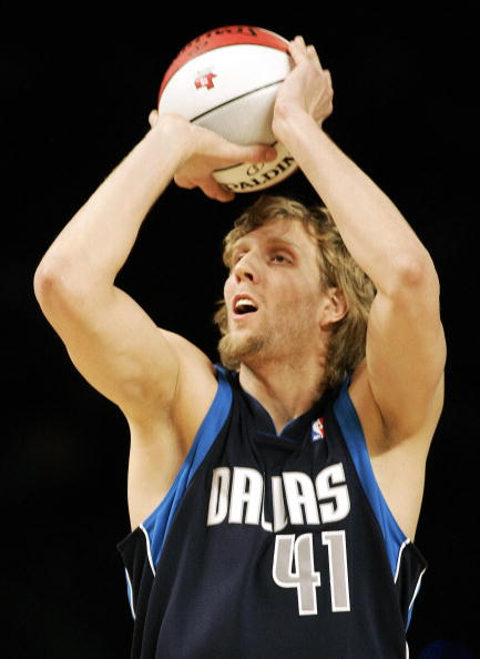 Germany's Dirk Nowitzki of the Dallas Ma