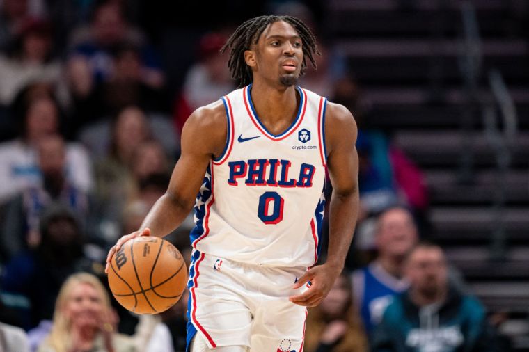 Tyrese Maxey #0 of the Philadelphia 76ers
