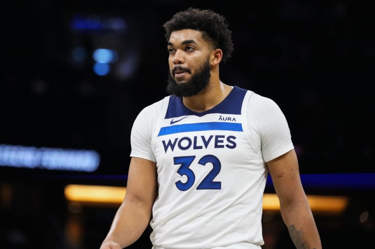 Karl-Anthony Towns #32 of the Minnesota Timberwolves