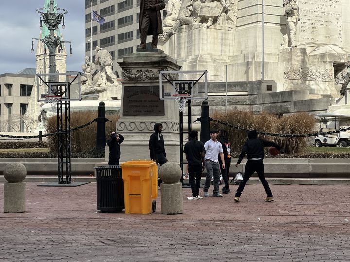 NBA All-Star 2024 Signage: Open Goals on Monument Circle