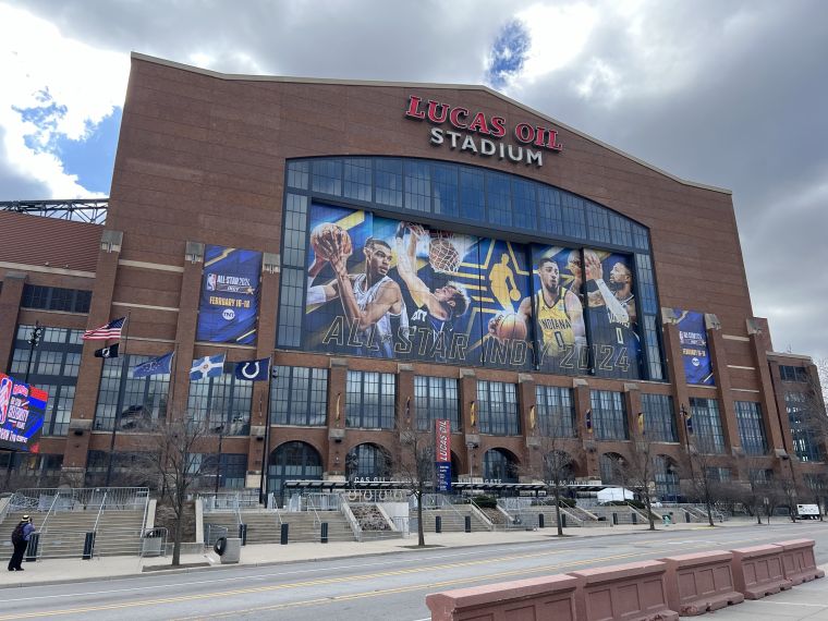 NBA All-Star 2024 Signage: Lucas Oil Stadium