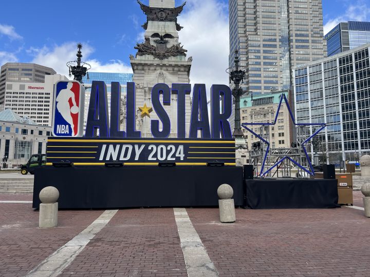 NBA All-Star 2024 Signage: Monument Circle