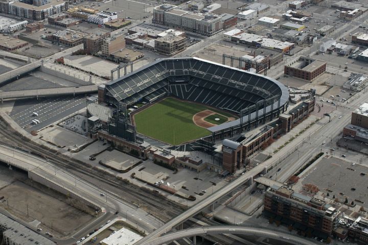 USA - Colorado - Aerial View of Coors Field