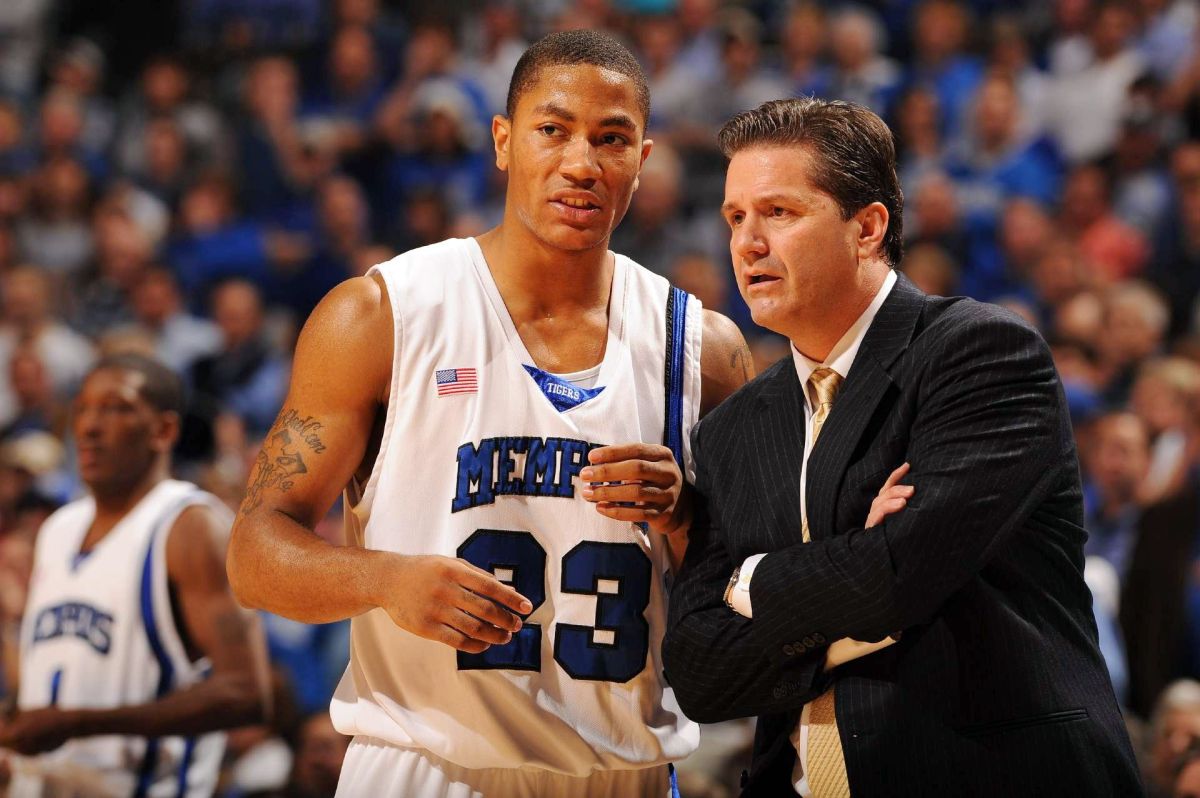 University of Memphis Derrick Rose and Coach John Calipari