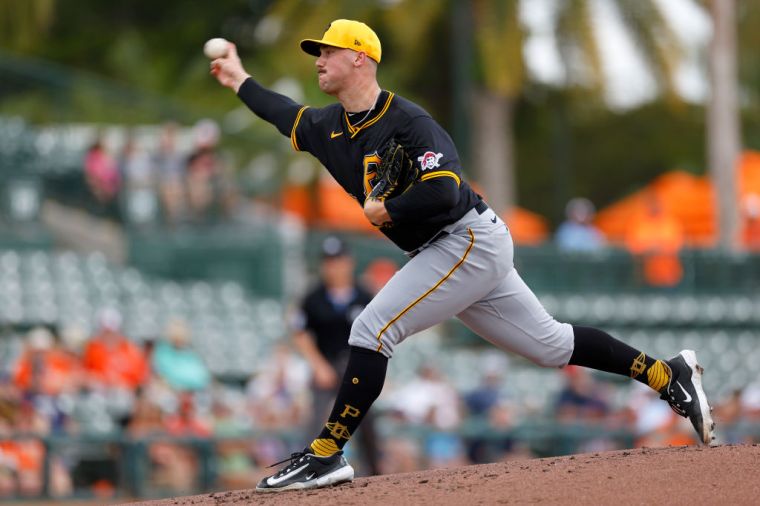 Paul Skenes Playing For The Pittsburgh Pirates During MLB Spring Training