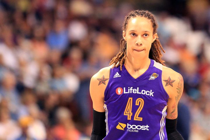 Brittney Griner. 2013 WNBA NO. 1 draft pick playing for the Phoneix Mercury V.s Connecticut Sun.