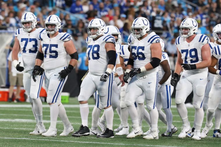 Offensive Line (13): Jack Anderson, Blake Freeland, Wesley French, Will Fries, Arlington Hambright, Ryan Kelly, Lewis Kidd, Quenton Nelson, Danny Pinter, Bernard Raimann, Josh Sills, Braden Smith, Jake Witt