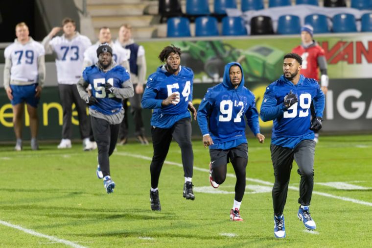 Defensive Line (13): Adetomiwa Adebawore, Genard Avery, Taven Bryan, DeForest Buckner, Raekwon Davis, Samson Ebukam, Eric Johnson II, Isaiah Land, Titus Leo, Tyquan Lewis, Dayo Odeyingbo, Kwity Paye, Grover Stewart