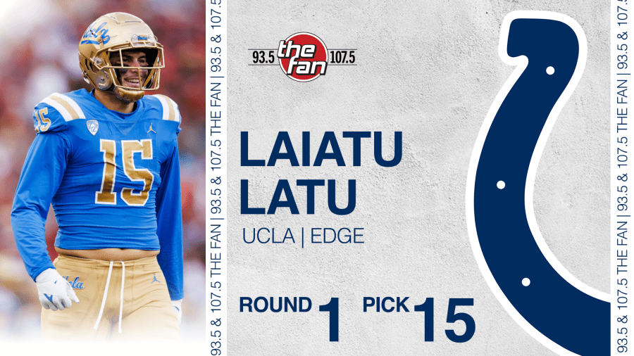 Laiatu Latu Colts first round pick at number 15 in draft