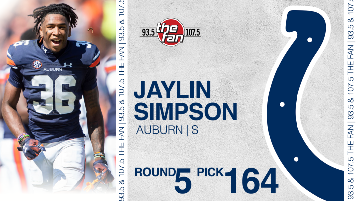 Jaylin Simpson | S | Auburn - Round 5, Pick 164