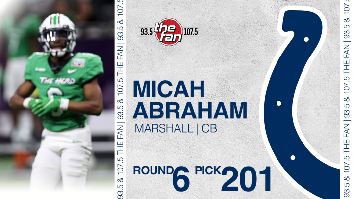 Micah Abraham | CB | Marshall - Round 6, Pick 201