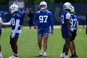 Defensive Line (14): Adetomiwa Adebawore, Genard Avery, Taven Bryan, DeForest Buckner, Raekwon Davis, Samson Ebukam, Eric Johnson II, Isaiah Land, Laiatu Latu, Jonah Laulu*, Titus Leo, Tyquan Lewis, Dayo Odeyingbo, Kwity Paye, Grover Stewart